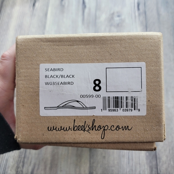 Beek NWT Seabird Leather Thong Sandals Black - Picture 12 of 15